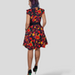 Tropical Red - Malaga Dress - Natural fabric