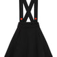 XS- Heart Klara Suspenders Skater Skirt - Gonna con bretelle