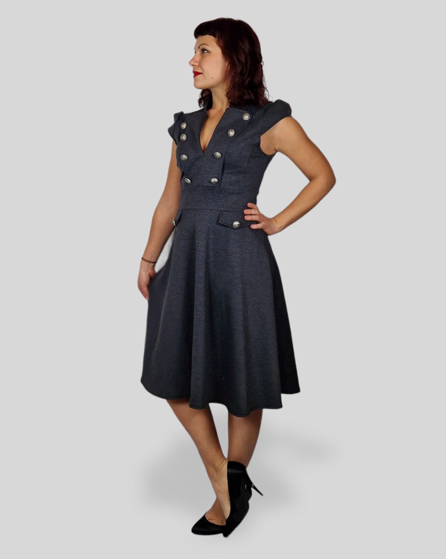Melange Grey - Inverness Dress - Easy Fit & Winter Fabric