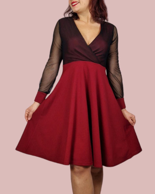 2XL/3XL - Lipstick Red - Venice Dress - Easy Fit