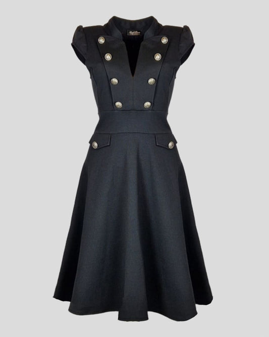 S/M - Black Kiss - Inverness Dress - Easy Fit & Winter Fabric